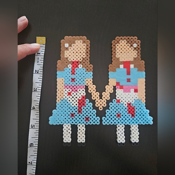 The Grady Twins From The Shining Horror Movie Perler Bead Wall Art - Picture 4 of 5